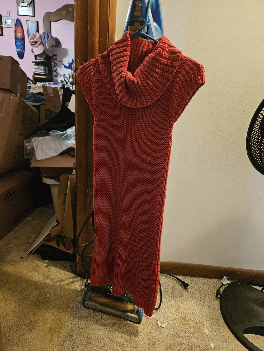 Cherokee Red Knit Cowl Sweater Dress
